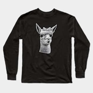 Cutie llama hairpin Long Sleeve T-Shirt